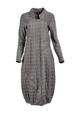 BUBBLE DRESS WITH ZIPPER DETAILS - Grey