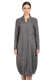 BUBBLE DRESS WITH ZIPPER DETAILS - Grey
