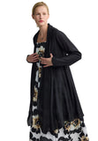 VIVELLE Shawl collar open-front duster