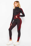Long Sleeve Mock Neck Top and Leggings Set