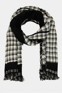 Checkered Striped Obling Scarf