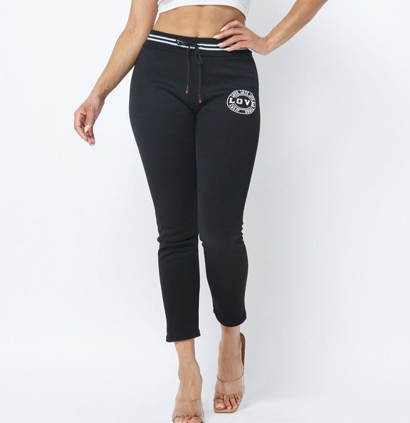 Joggers Pants with Elastic waist Front Tie