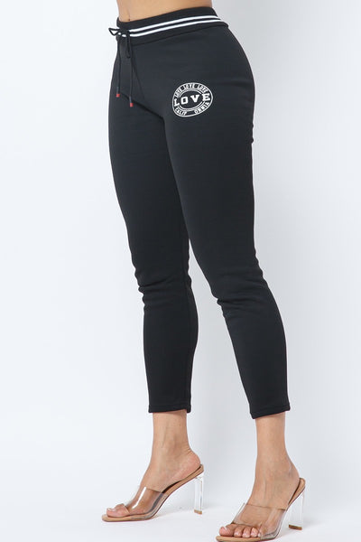 Joggers Pants with Elastic waist Front Tie