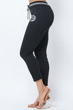Joggers Pants with Elastic waist Front Tie