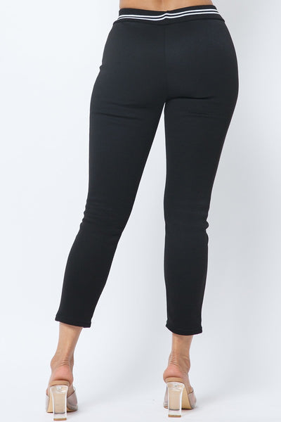 Joggers Pants with Elastic waist Front Tie