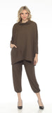 COWL NECK PULLOVER  WAFFLE