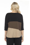 DOLMAN TOP 3 WAFFLE SOLID -L/DOLMAN SLV CREW TOP