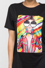 Load image into Gallery viewer, Graphic printed oversized top with short sets