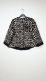 Leopard pattern coats, with colored background