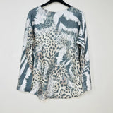 V-Neck Sweater with Pattern, Long Sleeve