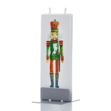 Flat Handmade Candle - Christmas Nutcracker
