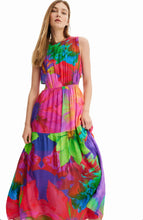 Load image into Gallery viewer, Long flower cut-out dress Women