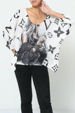 3/4 sleeve knitted sweater