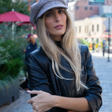 Line Pattern Newsboy Cabby Cap