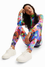 Load image into Gallery viewer, Floral stretch leggings women