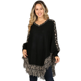 Tribal Fringe Poncho Sweater