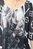 3/4 sleeve knitted sweater