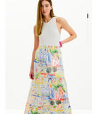 Long Dress with 2 piece effect sleeveless women