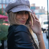 Line Pattern Newsboy Cabby Cap