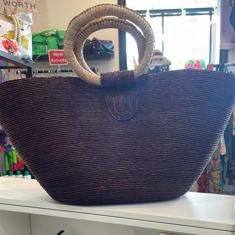 Organic Straw Bag - French Market Basket Tote