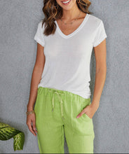 Load image into Gallery viewer, Lime pants in 100% Italian Linen
