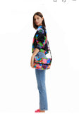 Midsize floral crossbody bag women