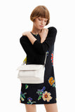 Midsize half logo crossbody bag women