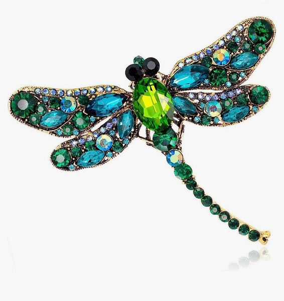 Crystal Rhinestones Brooch Dragonfly Shape