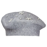 Rhinestone Star Knit Beret