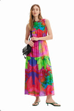 Load image into Gallery viewer, Long flower cut-out dress Women