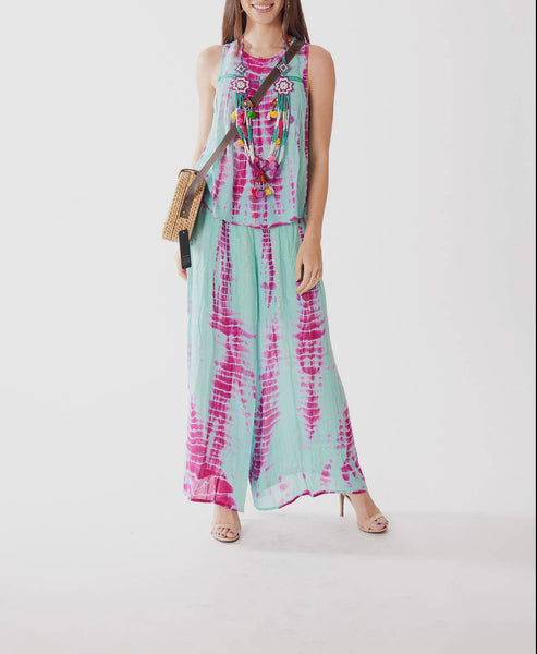 Aqua Tie Dye Palazzo Pants