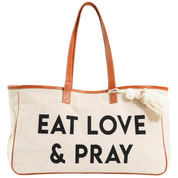 Canvas Eat Love & Pray Tote Bag