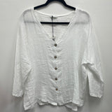 Linen Button Down Blouse -women
