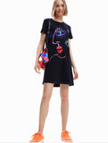 Desigual Arty Face T-Shirt Dress