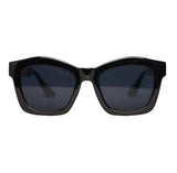 Bling Black Trillion Crystal Black Sunglasses with gold