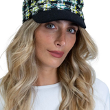 Tweed Plaid Bouclé Cadet Cap
