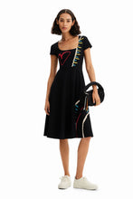Load image into Gallery viewer, Arty A-line knit dress women