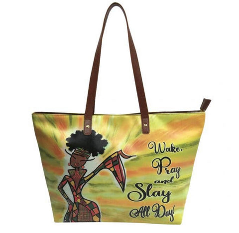 Wake Pray and Slay Tote Bag