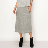 Cozy Knit Foldover Color Block Midi Skirt