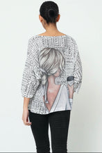 Load image into Gallery viewer, 3/4 sleeve v-neck knitted sweater