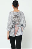 3/4 sleeve knitted sweater