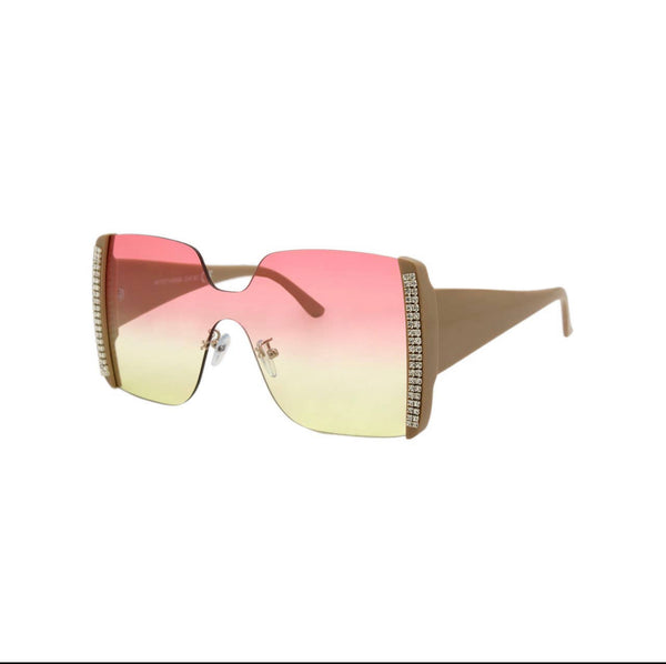 Oversized Rhinestones Eye Sunglasses women