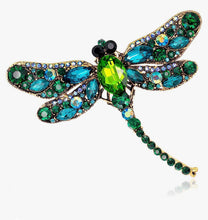 Load image into Gallery viewer, Crystal Rhinestones Brooch Dragonfly Shape