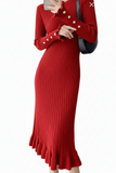 Ribbed Sweater Knit Dress