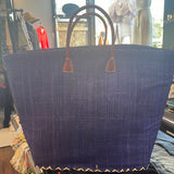 Straw Weave Motif Tote Bag