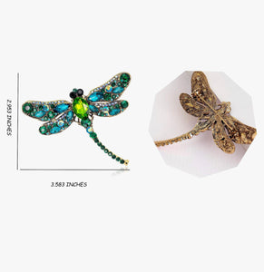 Crystal Rhinestones Brooch Dragonfly Shape