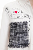 Patchwork and flower shirt- Women