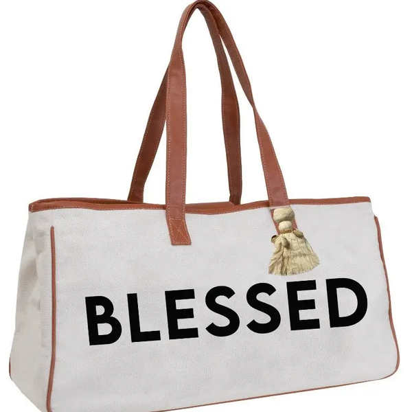 Canvas Blessed Tote Bag