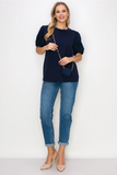 Knit Top with Detachable Crossbody Bag