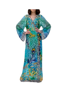 Royal Green Peacock Duster